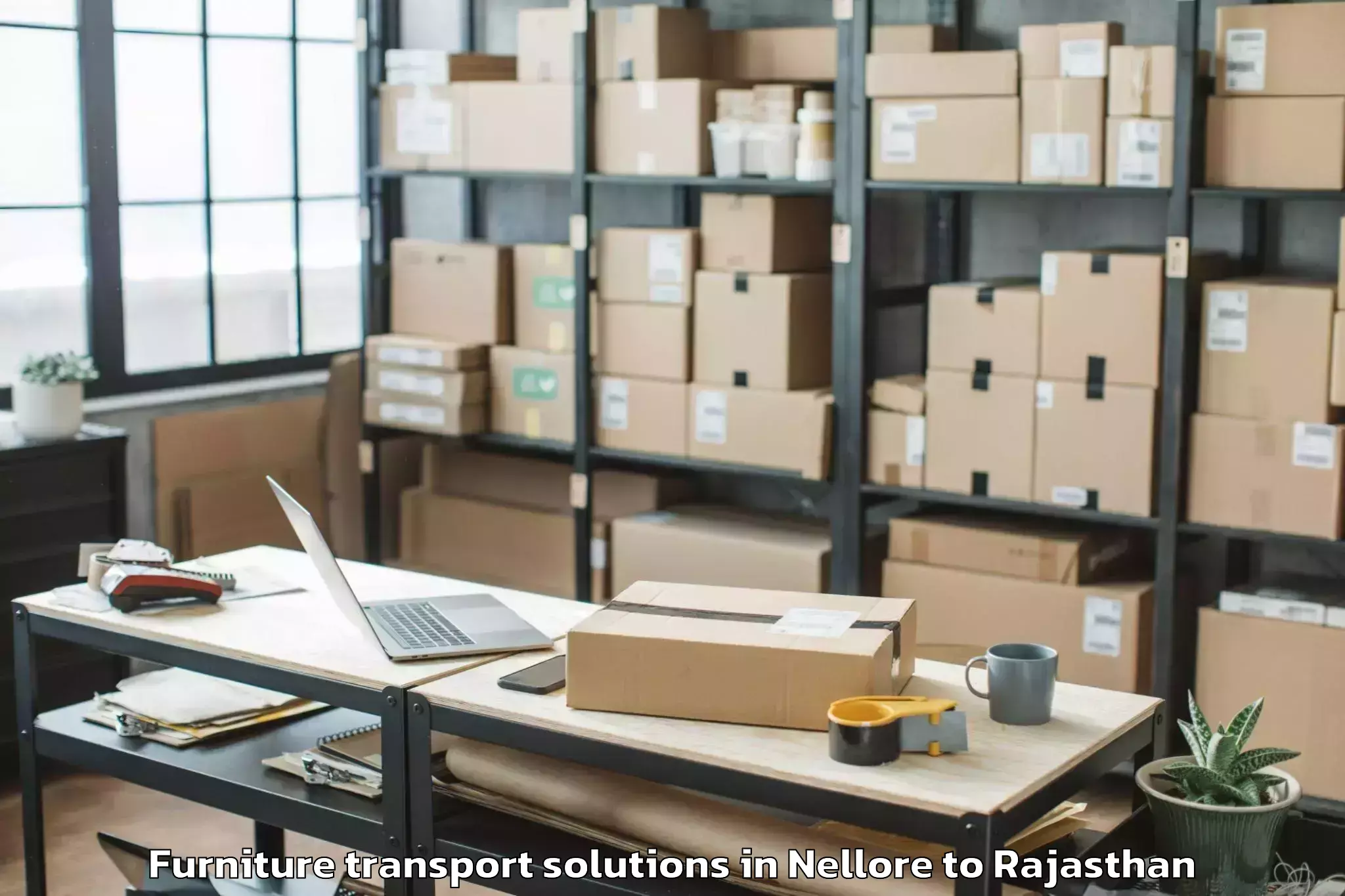 Book Nellore to Jaitaran Furniture Transport Solutions Online